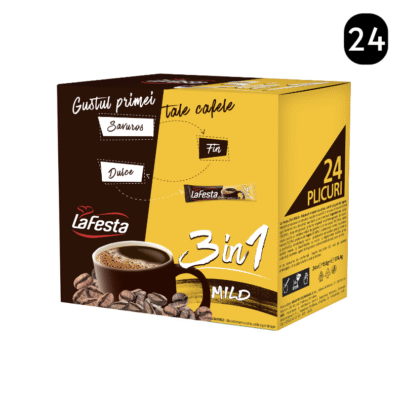 LA FESTA Cafea Instant 3 in 1 Mild- 24 Plicuri