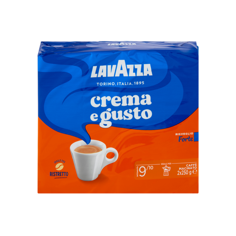 Lavazza Crema e Gusto FORTE Cafea Măcinată - 250gr x 2 | AromaKaffe Lavazza Crema e Gusto FORTE Cafea Măcinată - 250gr x 2