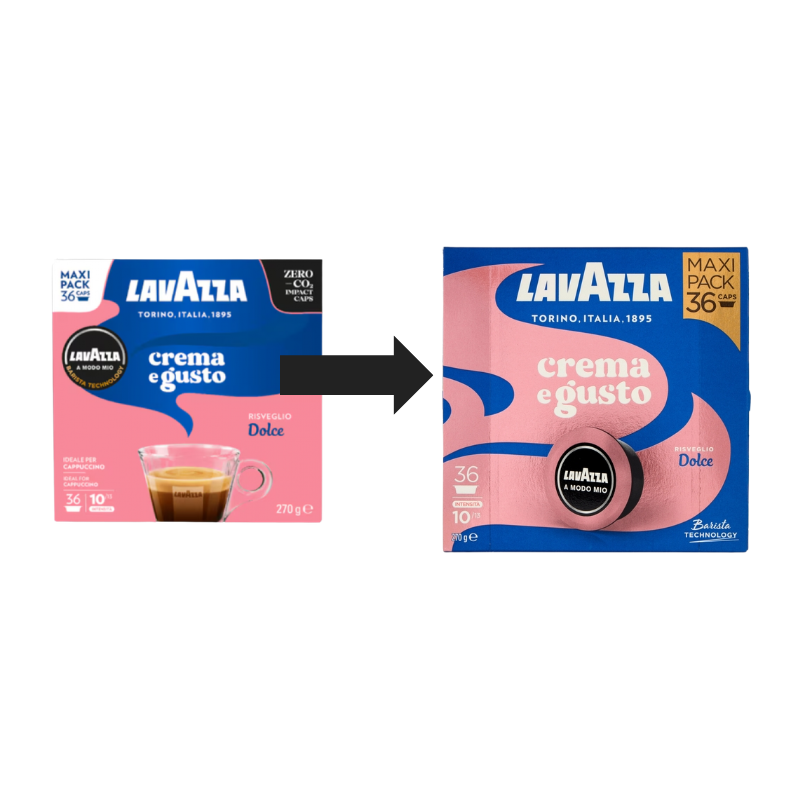 Lavazza Crema E Gusto Dolce - Compatibil A Modo Mio- 36 Capsule | AromaKaffe Lavazza Crema E Gusto Dolce - Compatibil A Modo Mio- 36 Capsule - imagine 2