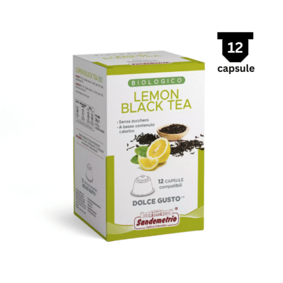 Sandemetrio Ceai Biologic Negru cu Lamaie  - Compatibil Dolce Gusto - 12 Capsule
