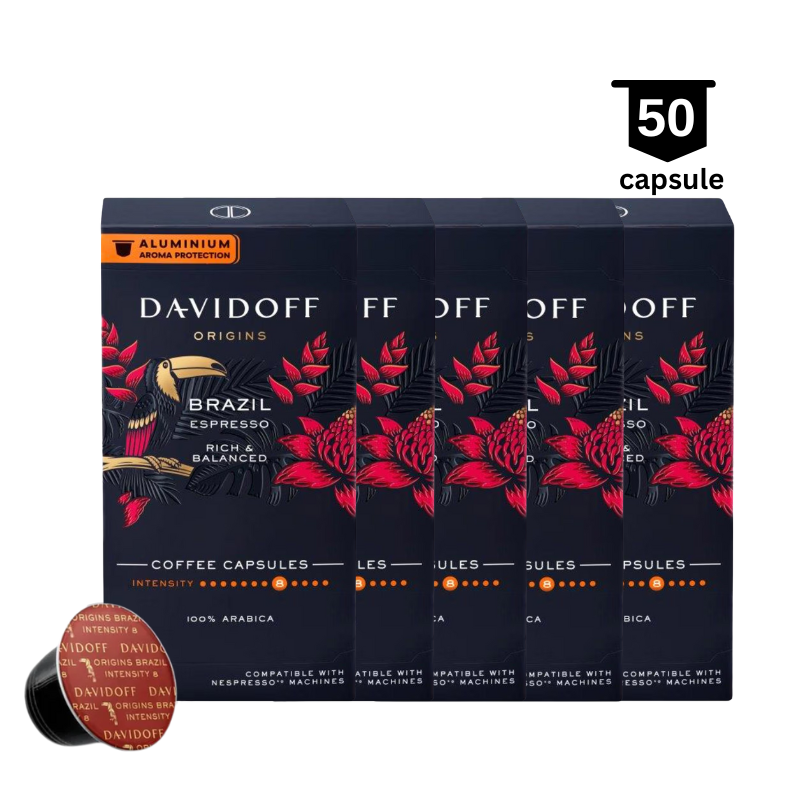 Davidoff Origins Brazil- Compatibil Nespresso - 50 Capsule | AromaKaffe Davidoff Origins Brazil- Compatibil Nespresso - 50 Capsule