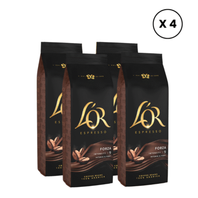 Pachet 4 x L’OR Espresso Forza - Cafea Boabe, 500g