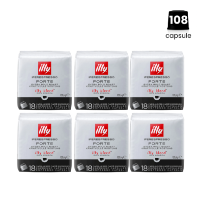 Pachet 108 Capsule Illy Iperespresso Forte Roast
