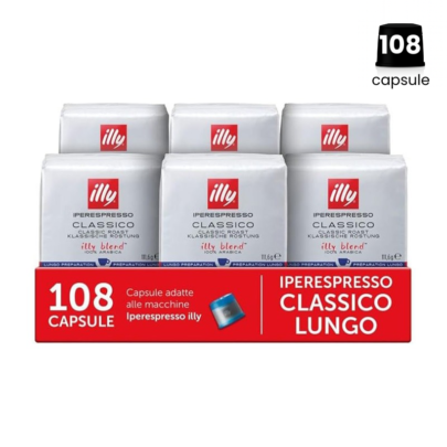 Pachet 108 Capsule Illy Iperespresso Lungo