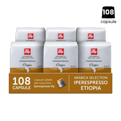Pachet 108 Capsule Illy Iperespresso Arabica Etiopia