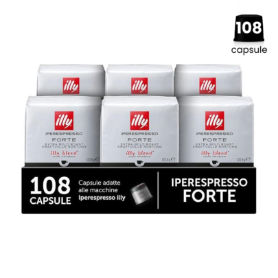 Pachet 108 Capsule Illy Iperespresso Forte Roast