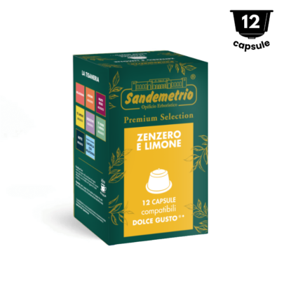 Sandemetrio Ceai Ghimbir si Lamaie - Compatibil Dolce Gusto - 12 Capsule