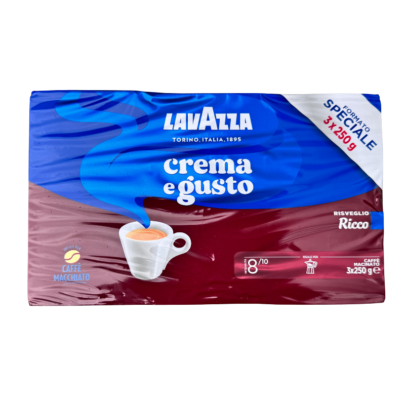 Lavazza Crema e Gusto Ricco, Cafea Măcinată - 250gr x 3