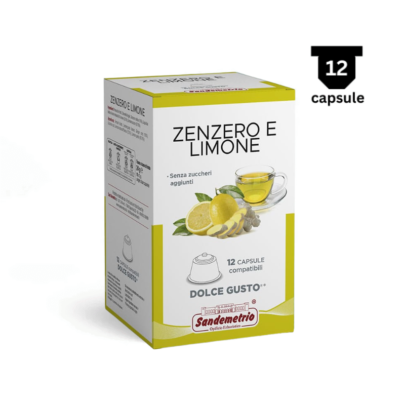 Sandemetrio Ceai Ghimbir si Lamaie - Compatibil Dolce Gusto - 12 Capsule