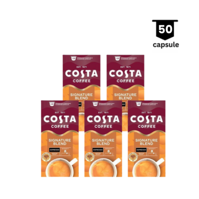 Costa Coffee Espresso Signature Blend - Compatibil Nespresso – 50 Capsule Aluminiu