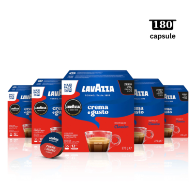 Pachet Lavazza Crema e Gusto  – Compatibil A Modo Mio- 180 Capsule
