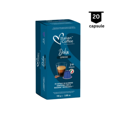 Italian Coffee Deka Espresso- Compatibil Nespresso - 20 Capsule Aluminiu