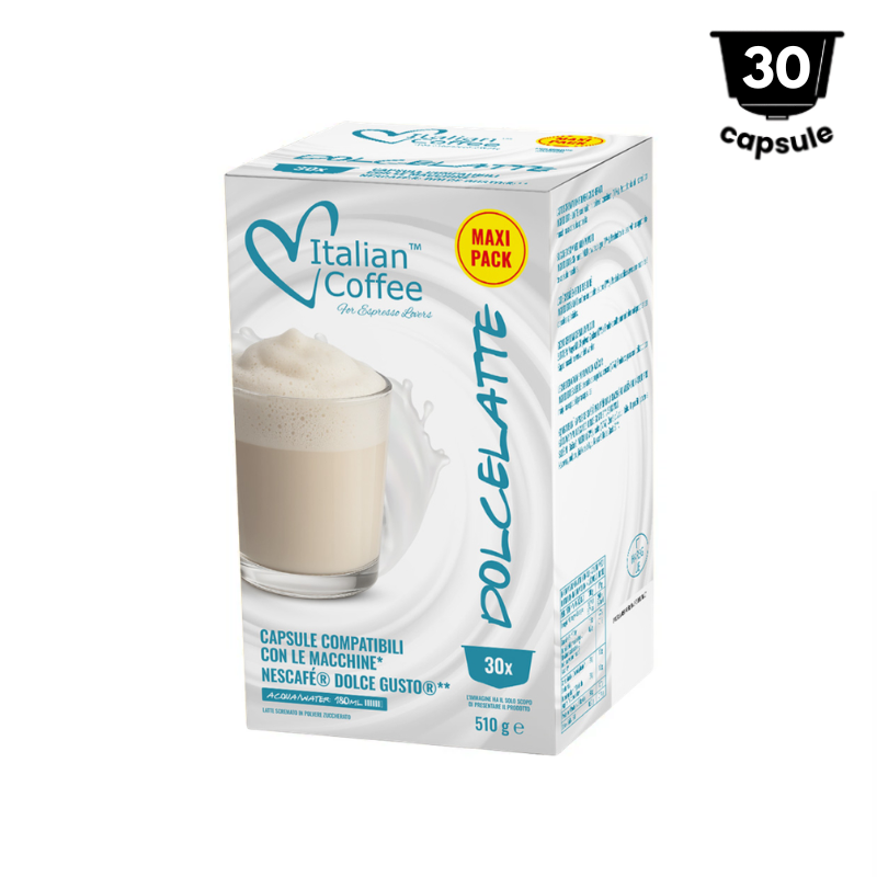Italian Coffee Dolcelatte - Compatibil Dolce Gusto- 30 Capsule | AromaKaffe Italian Coffee Dolcelatte - Compatibil Dolce Gusto- 30 Capsule