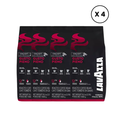 Pachet 4 X Lavazza Expert Gusto Pieno, cafea boabe 1kg