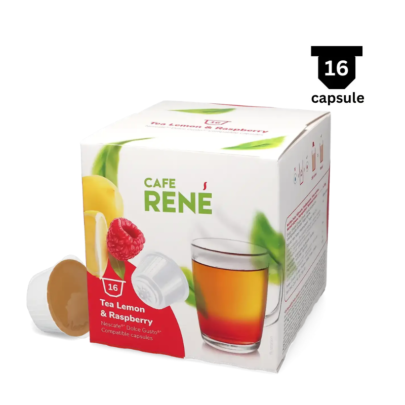Café René Ceai Lamaie si Zmeura- Compatibil Dolce Gusto- 16 Capsule