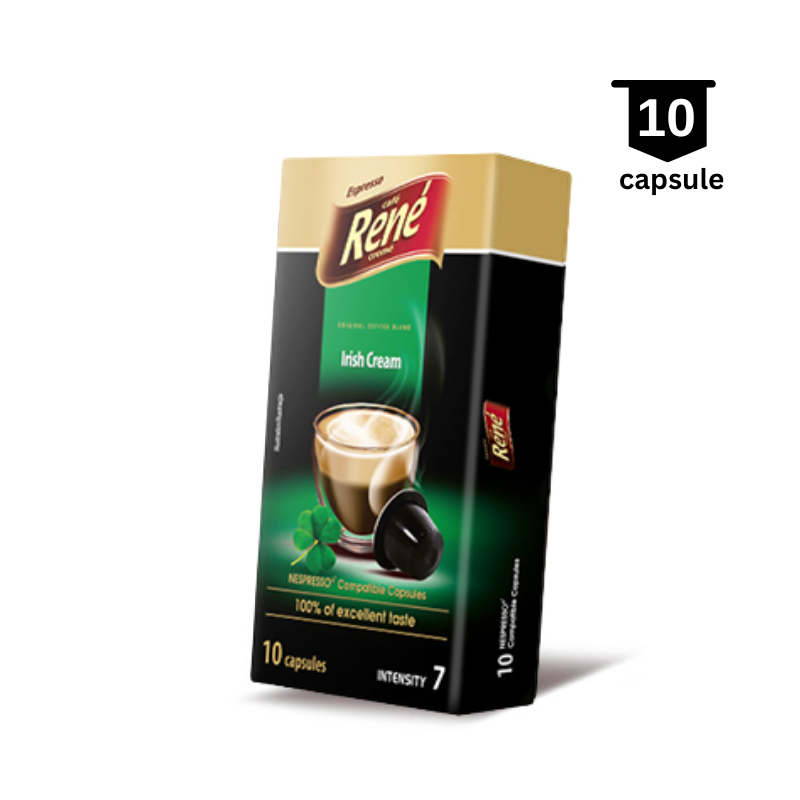 Café René Irish Cream - Compatibil Nespresso - 10 Capsule | AromaKaffe Café René Irish Cream - Compatibil Nespresso - 10 Capsule