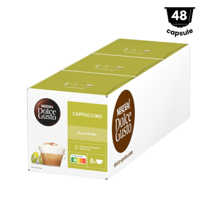 48 capsule Nescafè Dolce Gusto Cappuccino, 3x16 Capsule, 24 Bauturi