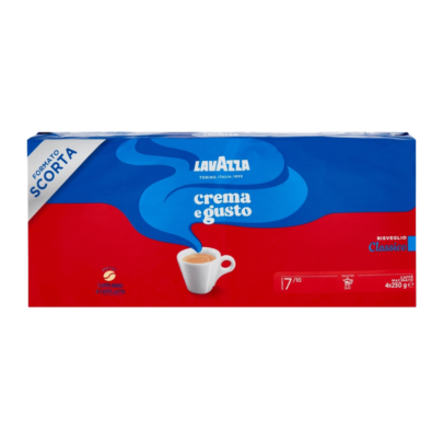 Lavazza Crema e Gusto Classico, Cafea Măcinată - 250gr x 4