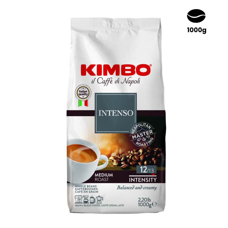 Kimbo Intenso Medium Roast - Cafea Boabe - 1kg | AromaKaffe Kimbo Intenso Medium Roast - Cafea Boabe - 1kg