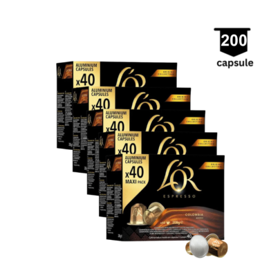 Pachet 200 Capsule Aluminium L'Or Espresso Colombia – Compatibil Nespresso