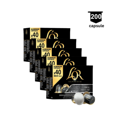 Pachet 200 Capsule Aluminium L’OR Espresso Onyx  – Compatibil Nespresso