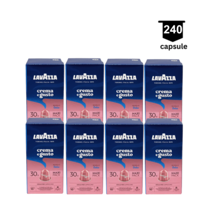 240 capsule aluminium Lavazza Crema e Gusto Dolce, 30 x 8, Compatibil Nespresso