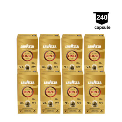 240 capsule aluminium Lavazza Qualita Oro, 30 x 8, Compatibil Nespresso