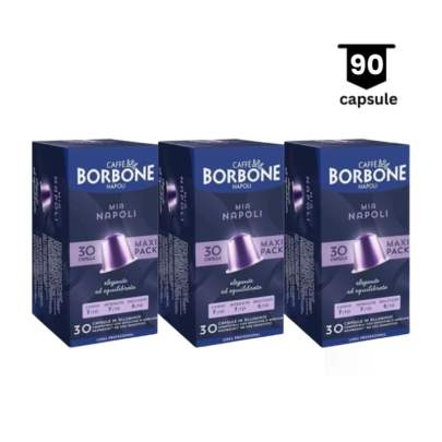 90 Capsule Borbone Mia Napoli, 3 x 30 capsule aluminium - Compatibil Nespresso