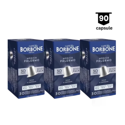 90 Capsule Borbone Magica Palermo, 3 x 30 capsule aluminium - Compatibil Nespresso