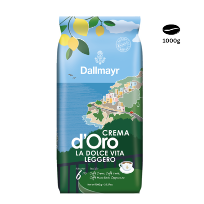 Dallmayr Crema D’Oro La Dolce Vita LEGGERO - Cafea Boabe- 1kg