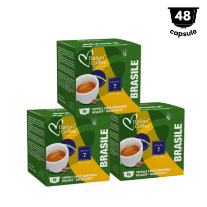 48 Capsule Italian Coffee Brasile  – Compatibil Dolce Gusto- 3 x16 Capsule