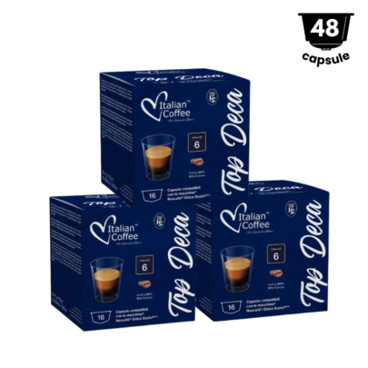 48 Capsule Italian Coffee Top Deca  – Compatibil Dolce Gusto- 3 x16 Capsule