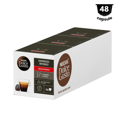 48 capsule Nescafè Dolce Gusto Espresso INTENSO DECAFFEINATO, 3x16 Capsule