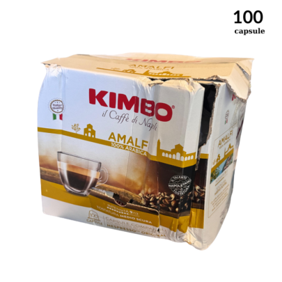 ‼<strong>SUPER PROMO</strong>‼ Kimbo Amalfi 100% Arabica – Compatibile Nespresso- 100 Capsule, Cutie DETERIORATA