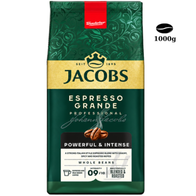Jacobs Espresso Grande Professional cafea boabe 1 kg intensitate 9 din 10